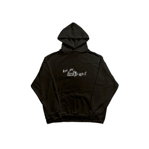 HEEAR US HOODIE BLACK/WHITE