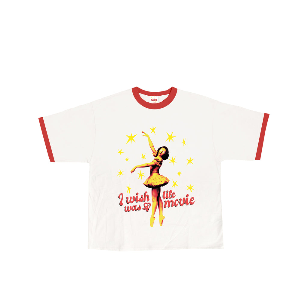 REACH FOR THE STARS T-SHIRT WHITE/RED
